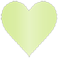 Sour Apple Scallop Heart Card 4 Inch - 25/Pk