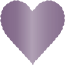 Purple Scallop Heart Card 4 Inch - 25/Pk