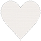 Linen Natural White Scallop Heart Card 4 Inch