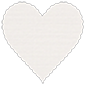 Linen Natural White Scallop Heart Card 4 Inch - 25/Pk