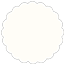 Crest Natural White Scallop Circle Card 2 Inch - 25/Pk