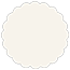 Beige Scallop Circle Card 2 Inch - 25/Pk