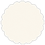 Textured Cream Scallop Circle Card 2 Inch