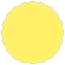 Factory Yellow Scallop Circle Card 2 Inch - 25/Pk