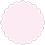 Pink Feather Scallop Circle Card 2 Inch - 25/Pk