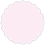 Pink Feather Scallop Circle Card 2 Inch - 25/Pk