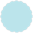 South Beach Scallop Circle Card 2 Inch - 25/Pk