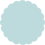 Textured Aquamarine Scallop Circle Card 2 Inch - 25/Pk