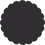 Black Scallop Circle Card 2 Inch - 25/Pk