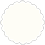 White Gold Scallop Circle Card 2 Inch - 25/Pk