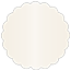 Pearlized Latte Scallop Circle Card 2 Inch - 25/Pk