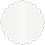Pearlized White Scallop Circle Card 2 Inch - 25/Pk