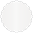 Pearlized White Scallop Circle Card 2 Inch - 25/Pk