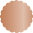 Copper Scallop Circle Card 2 Inch