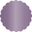 Metallic Purple Scallop Circle Card 2 Inch - 25/Pk