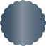 Iris Blue Scallop Circle Card 2 Inch