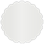 Silver Scallop Circle Card 2 Inch - 25/Pk