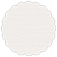 Linen Natural White Scallop Circle Card 2 Inch