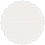 Linen Natural White Scallop Circle Card 2 Inch - 25/Pk