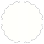 White Pearl Scallop Circle Card 2 Inch