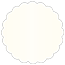 Natural White Pearl Scallop Circle Card 2 Inch - 25/Pk