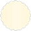 Gold Pearl Scallop Circle Card 2 Inch - 25/Pk