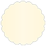 Gold Pearl Scallop Circle Card 2 Inch