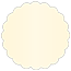 Gold Pearl Scallop Circle Card 2 Inch - 25/Pk