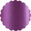 Purple Silk Scallop Circle Card 2 Inch - 25/Pk