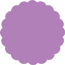 Grape Jelly Scallop Circle Card 2 Inch - 25/Pk