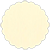 Eames Natural White (Textured) Scallop Circle Card 2 1/2 Inch - 25/Pk