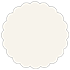 Beige Scallop Circle Card 2 1/2 Inch - 25/Pk