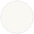 Eggshell White Scallop Circle Card 2 1/2 Inch