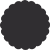 Black Scallop Circle Card 2 1/2 Inch - 25/Pk