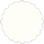 White Gold Scallop Circle Card 2 1/2 Inch - 25/Pk