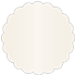 Pearlized Latte Scallop Circle Card 2 1/2 Inch - 25/Pk