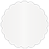 Pearlized White Scallop Circle Card 2 1/2 Inch