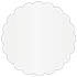 Pearlized White Scallop Circle Card 2 1/2 Inch - 25/Pk