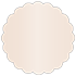 Nude Scallop Circle Card 2 1/2 Inch - 25/Pk