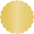 Gold Scallop Circle Card 2 1/2 Inch