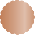 Copper Scallop Circle Card 2 1/2 Inch