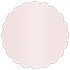 Blush Scallop Circle Card 2 1/2 Inch - 25/Pk