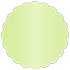 Sour Apple Scallop Circle Card 2 1/2 Inch - 25/Pk