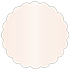 Coral metallic Scallop Circle Card 2 1/2 Inch - 25/Pk