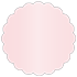 Rose Scallop Circle Card 2 1/2 Inch - 25/Pk