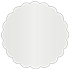 Silver Scallop Circle Card 2 1/2 Inch - 25/Pk