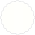 White Pearl Scallop Circle Card 2 1/2 Inch