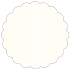 Natural White Pearl Scallop Circle Card 2 1/2 Inch - 25/Pk