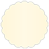 Gold Pearl Scallop Circle Card 2 1/2 Inch - 25/Pk