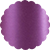 Purple Silk Scallop Circle Card 2 1/2 Inch - 25/Pk